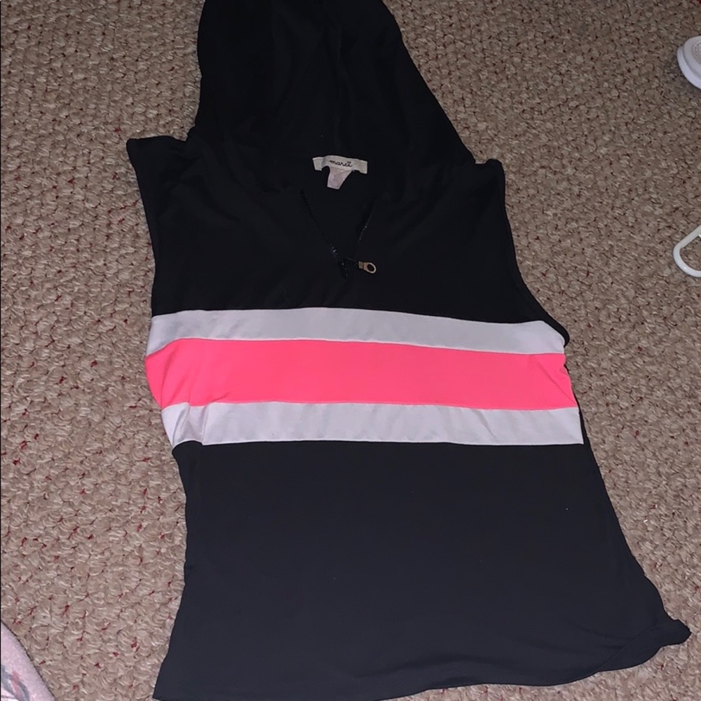 Black shirt with hood